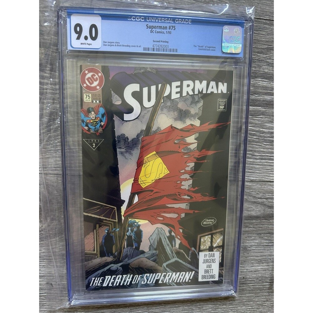 DC Superman #75 CGC 9.0 1993 Second Printing CGC#4774392003 Death Of Superman